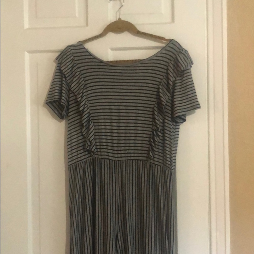 Large Gray & Black Romper